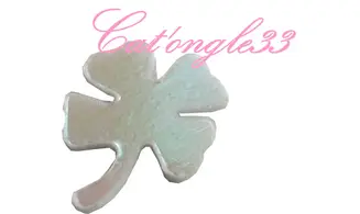 Dazzling hologramme trèfle blanc