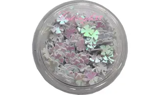 Dazzling hologramme trèfle blanc