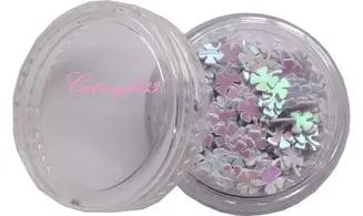 Dazzling hologramme trèfle blanc