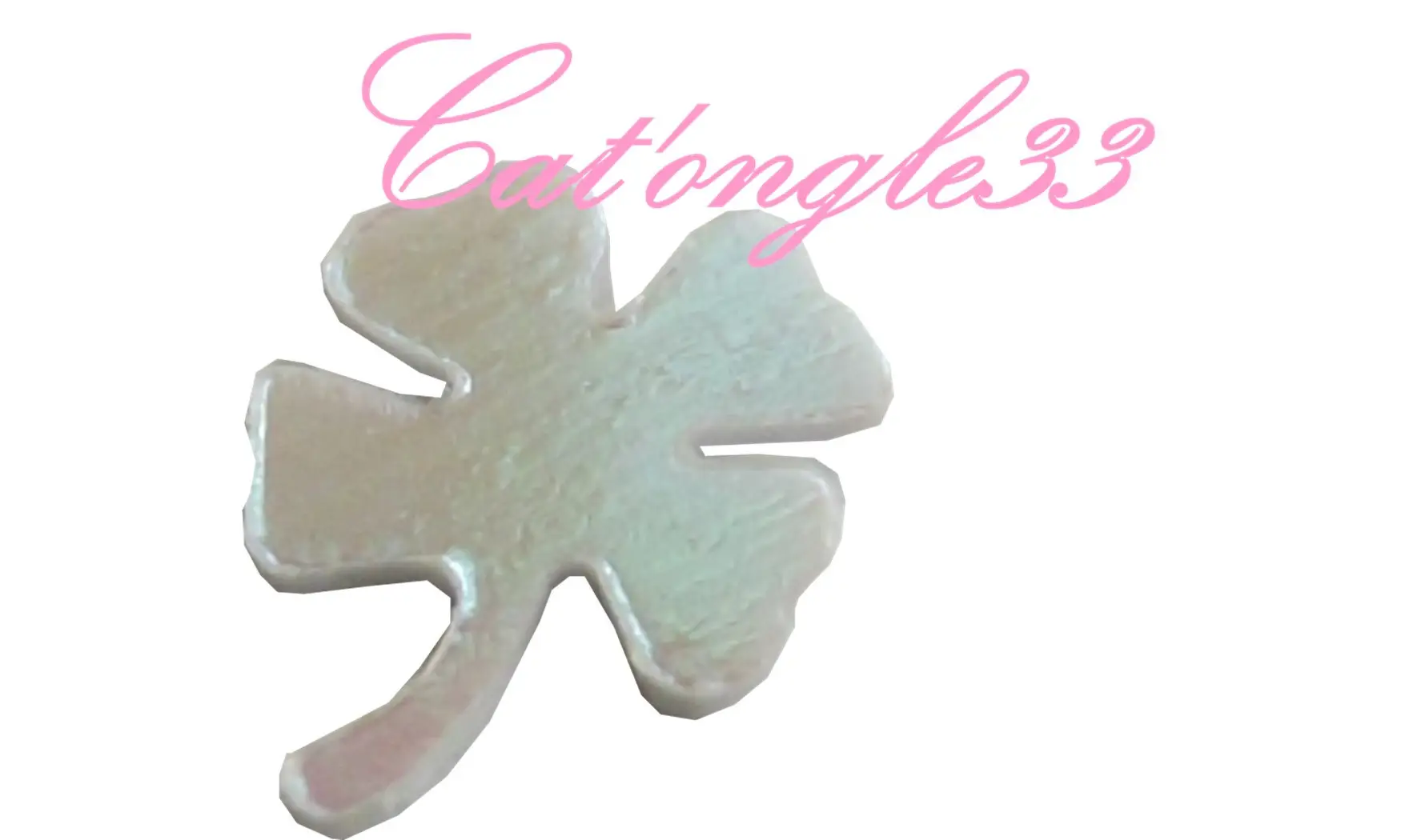 Dazzling hologramme trèfle blanc