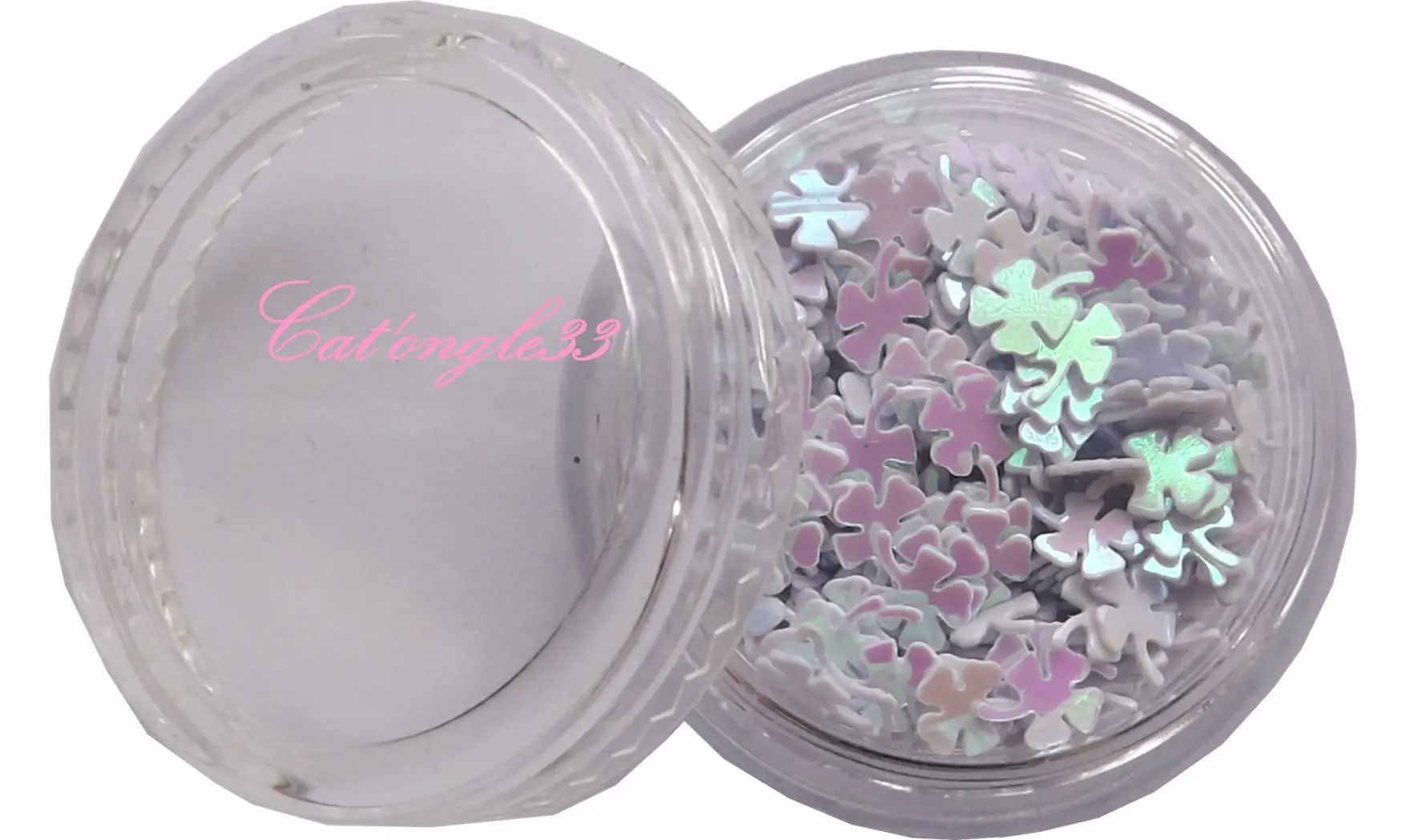 Dazzling hologramme trèfle blanc