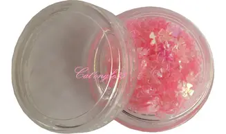 Hologramme trèfle rose transparent