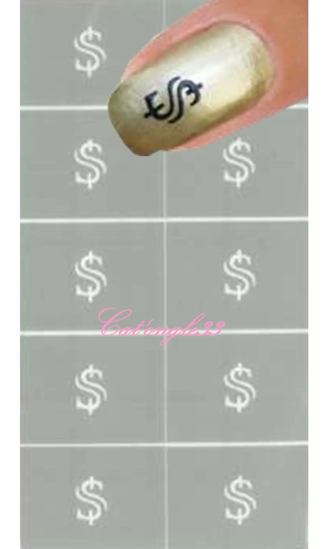Pochoir autocollant dollars