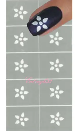 Pochoir autocollant fleur