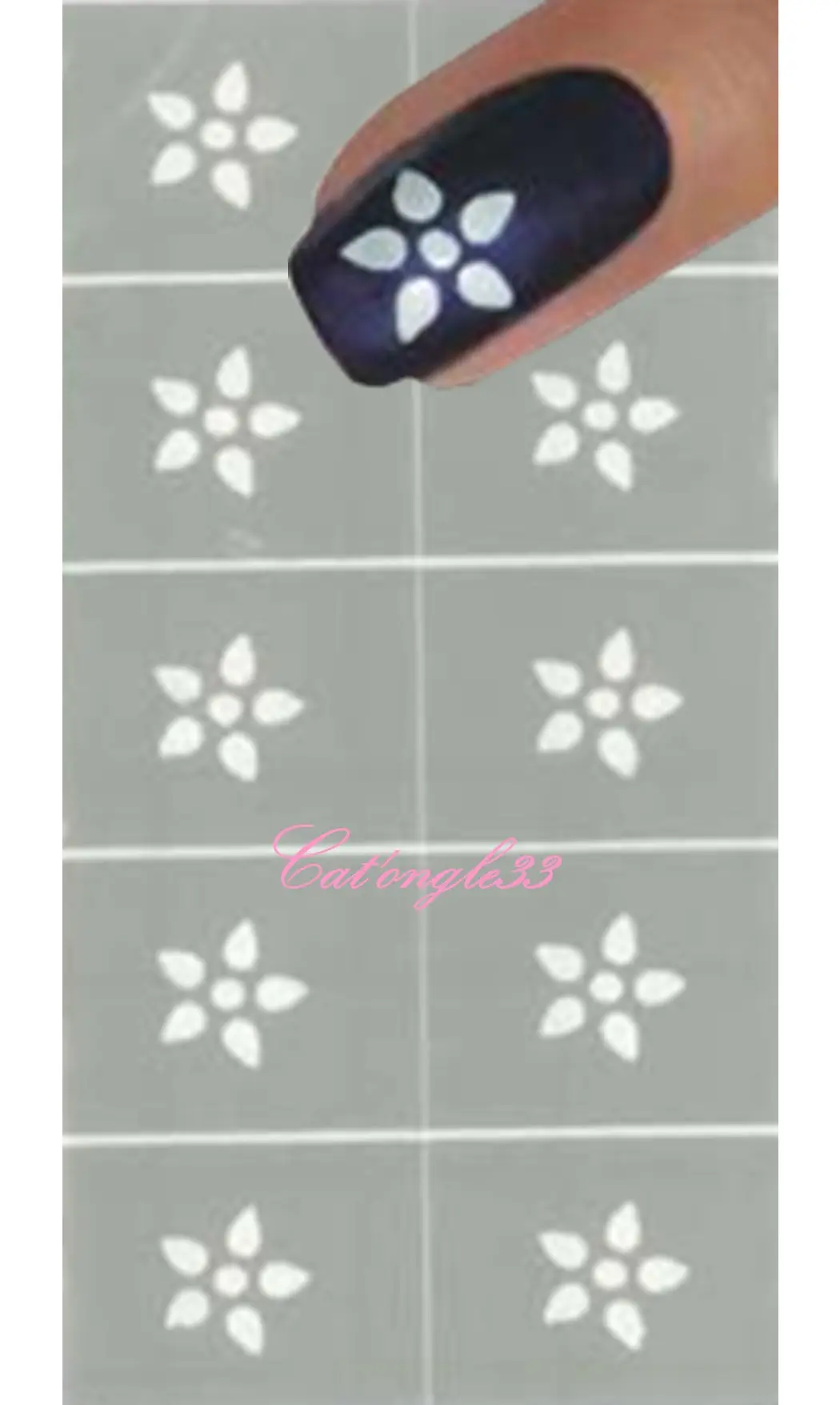Pochoir autocollant fleur
