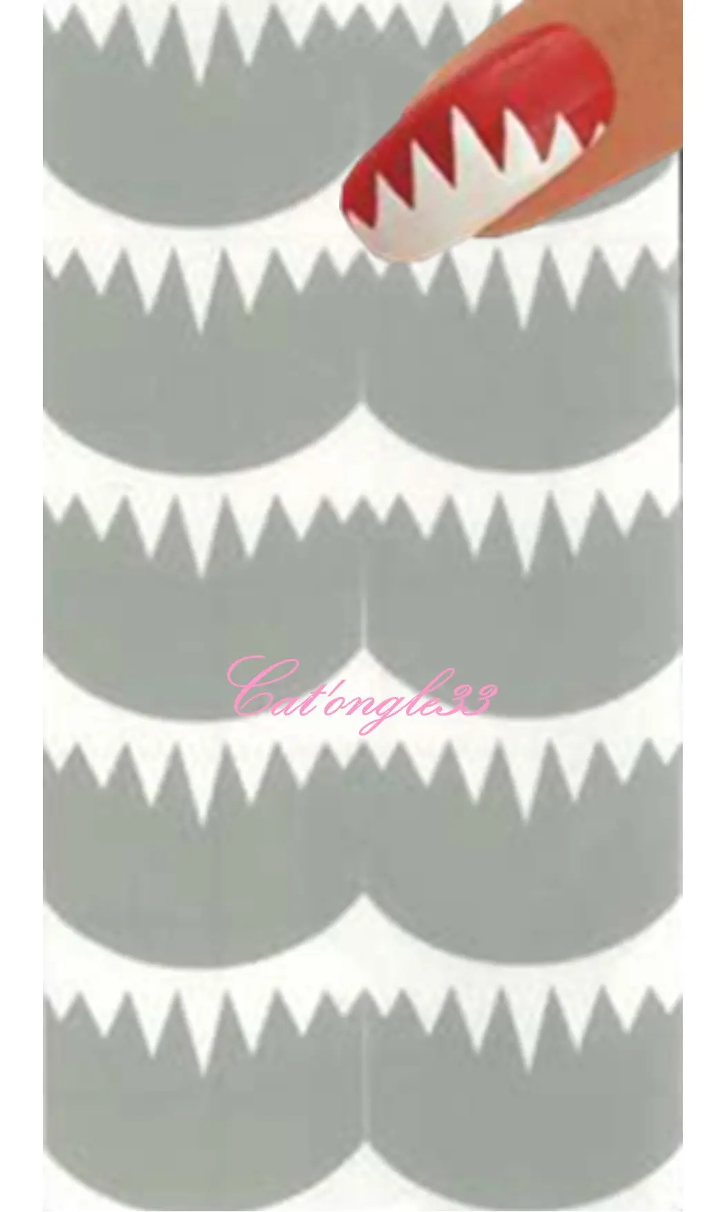 Pochoir autocollant grand zig zag