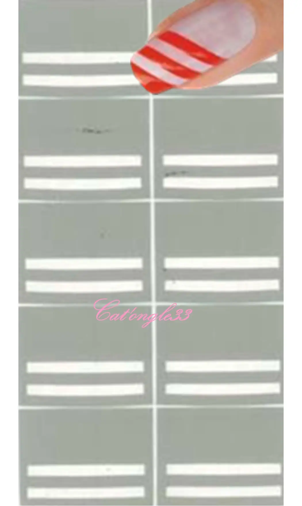 Pochoir autocollant double ligne french