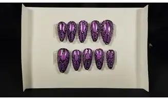 Press on nails Papillon violet -Taille S