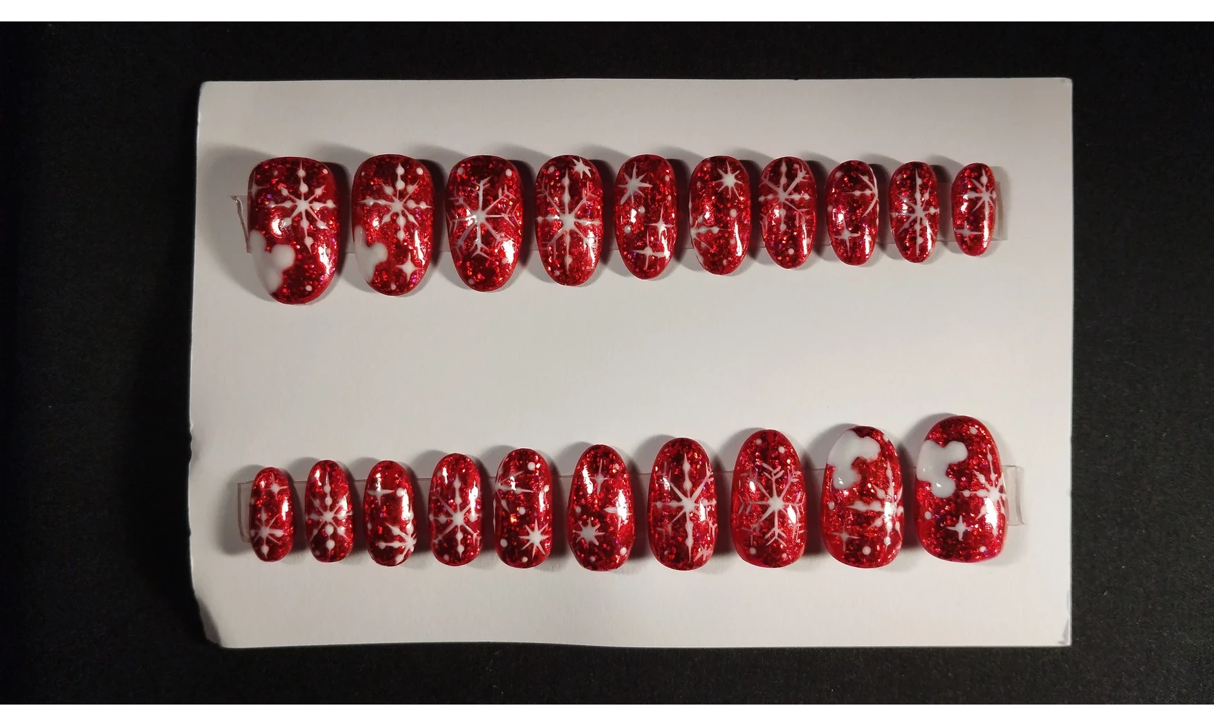 Press on nails Mickey flocons - Lot 20