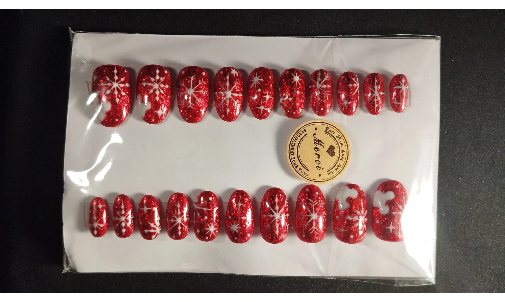 Press on nails Mickey flocons - Lot 20