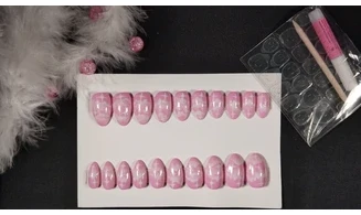Press on nails Nuage rose - Lot 20