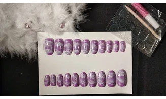 Press on nails Nuage perme - Lot 20