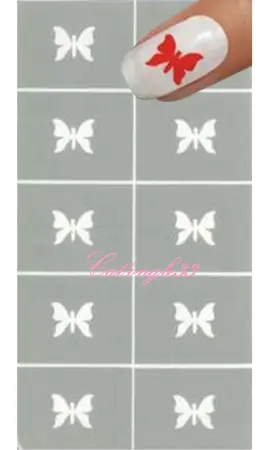 Pochoir autocollant papillon plein