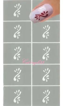 Pochoir autocollant pétales entrelassées