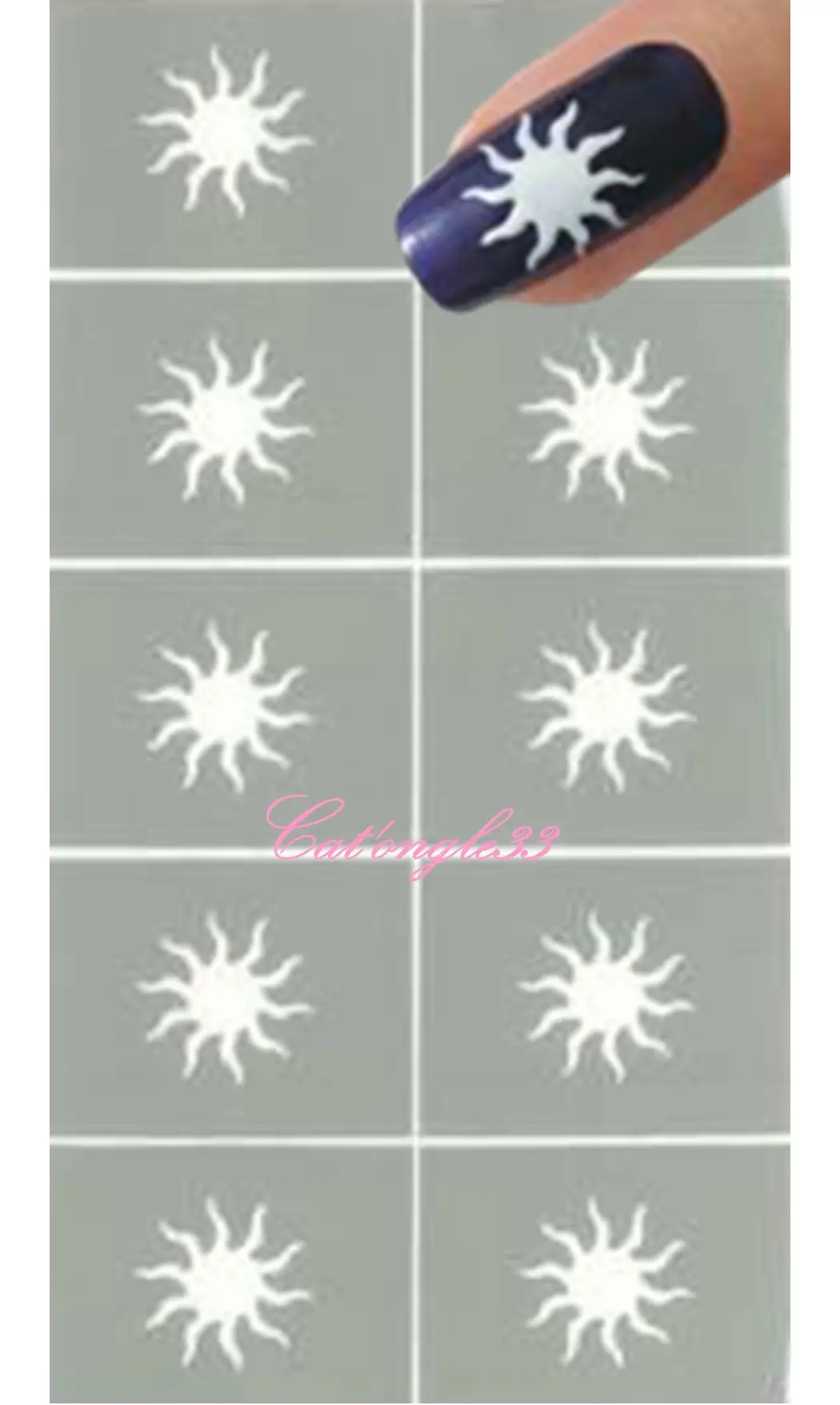 Pochoir autocollant soleil