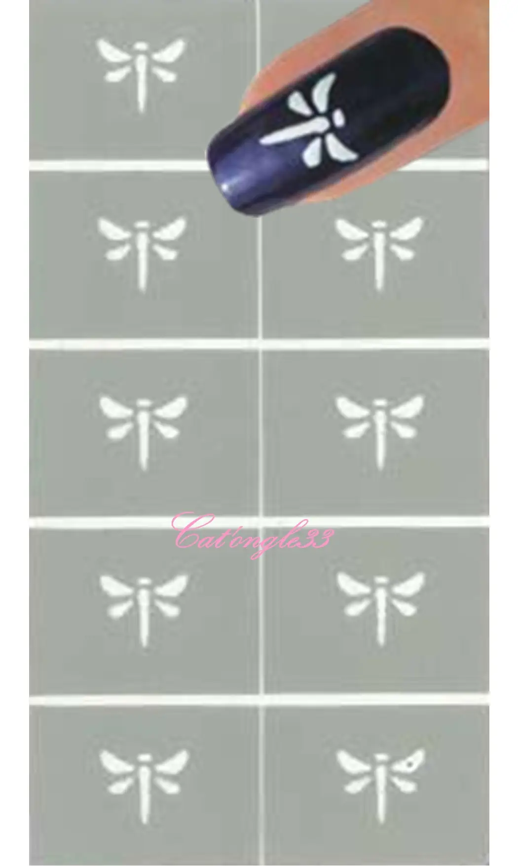 Pochoir autocollant libellule