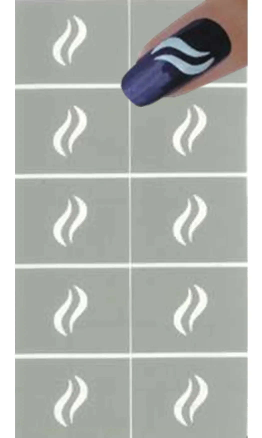 Pochoir autocollant ondulé