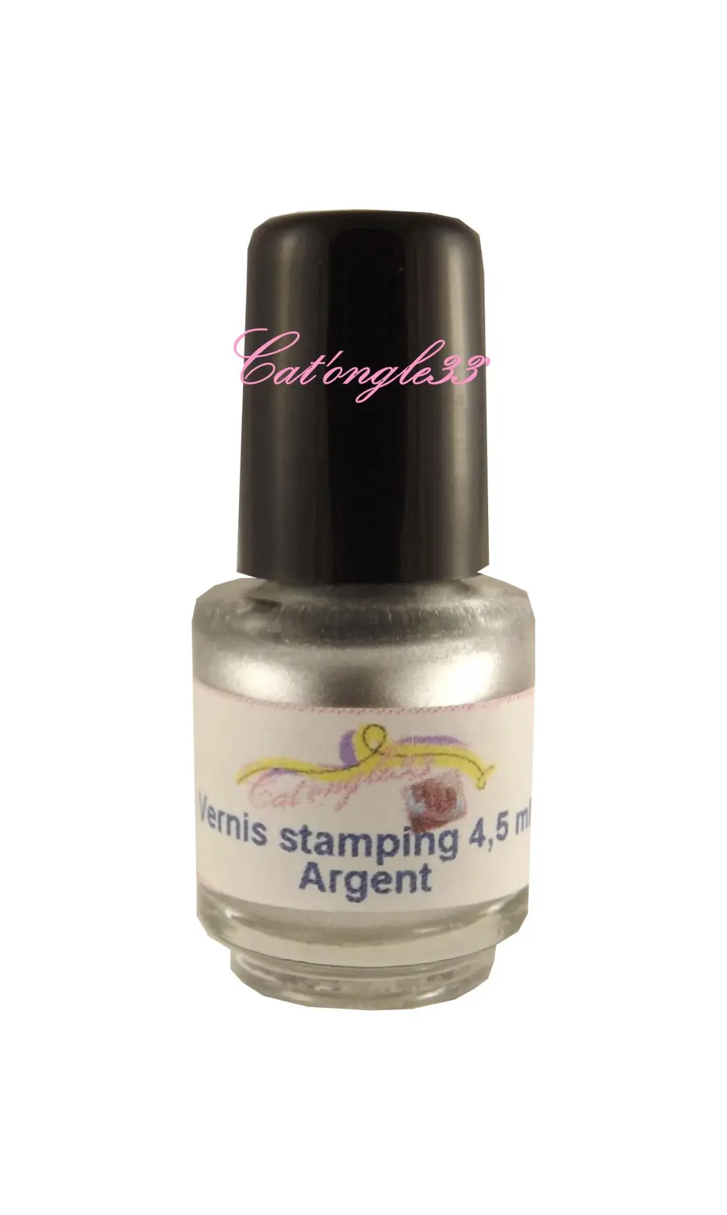 Mini vernis stamping 4,5 ml argent nacré