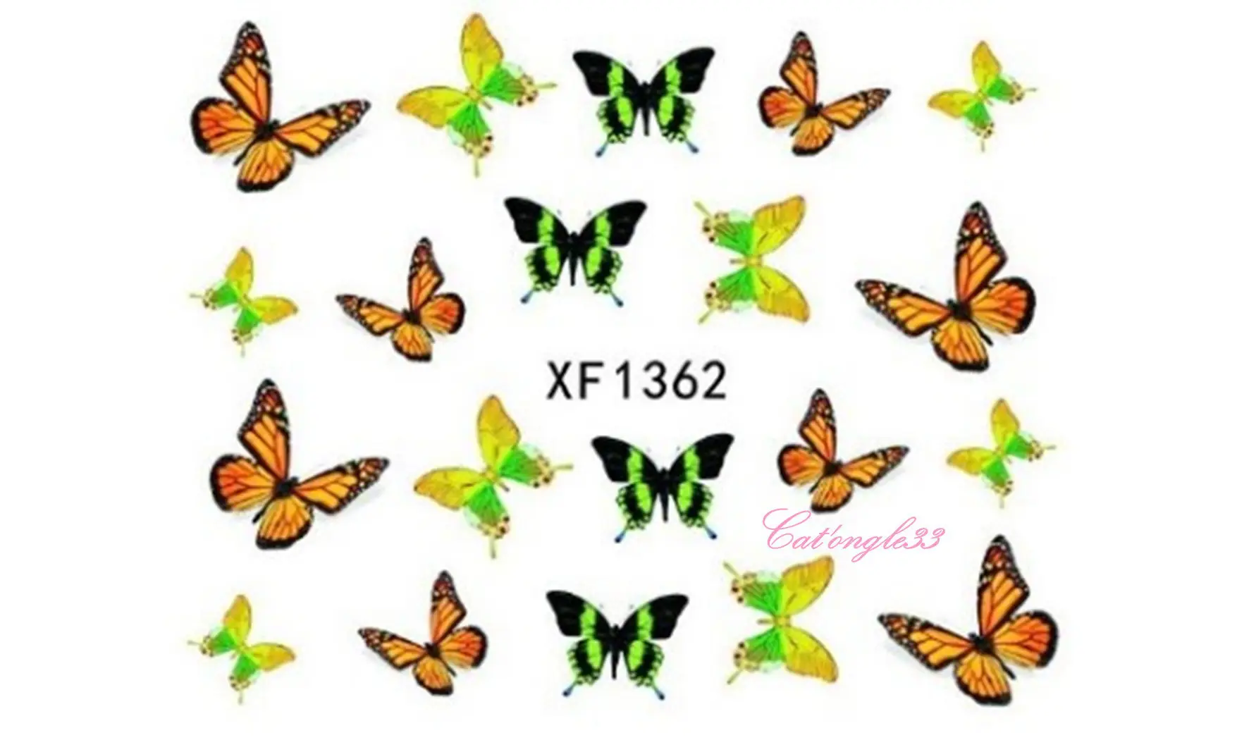 Water decal papillon STZ-046 ou XF1362