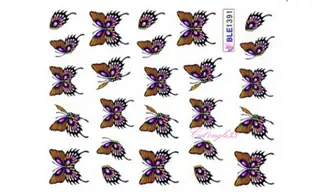 Water decal papillon orange BLE1391