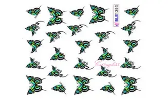 Water decal papillon vert BLE1393