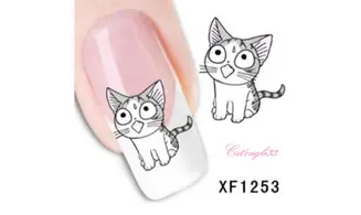 Water decal animaux chat XF1253