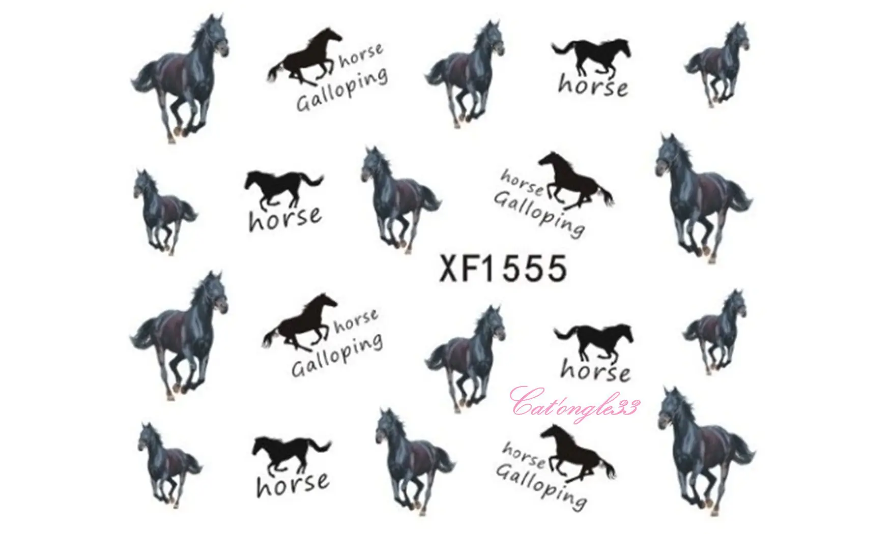 Water decal animaux cheval XF1555