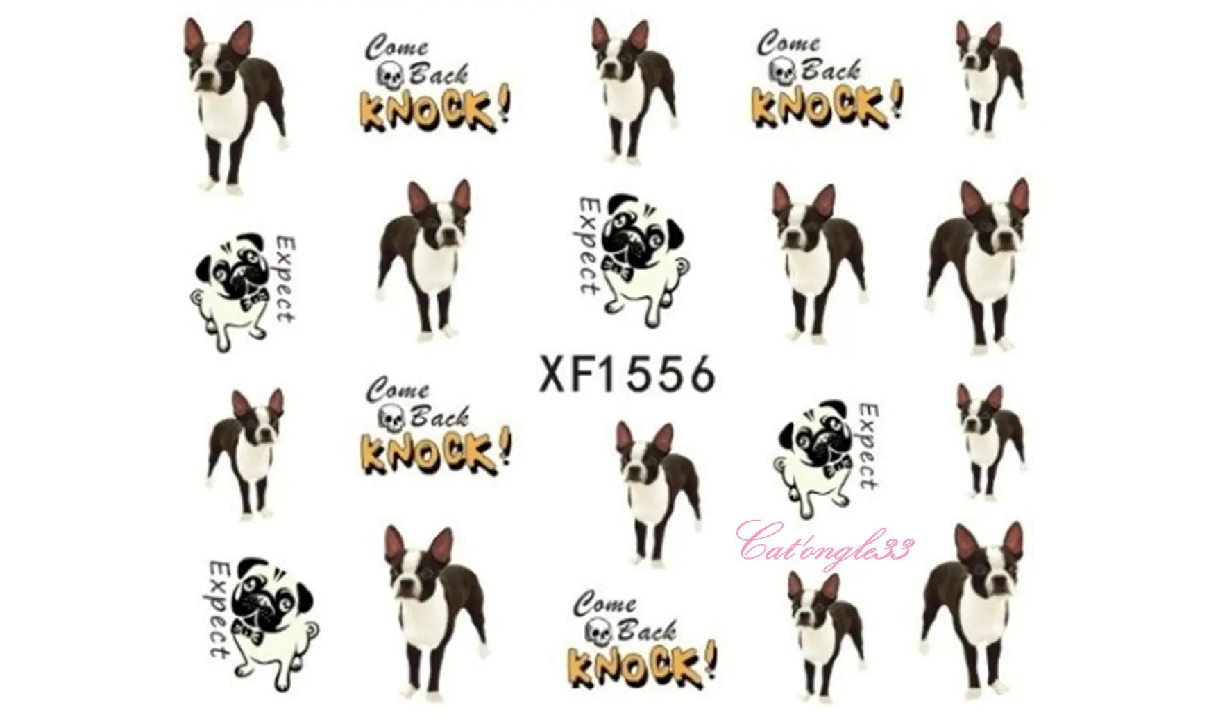 Water decal animaux chien XF1556
