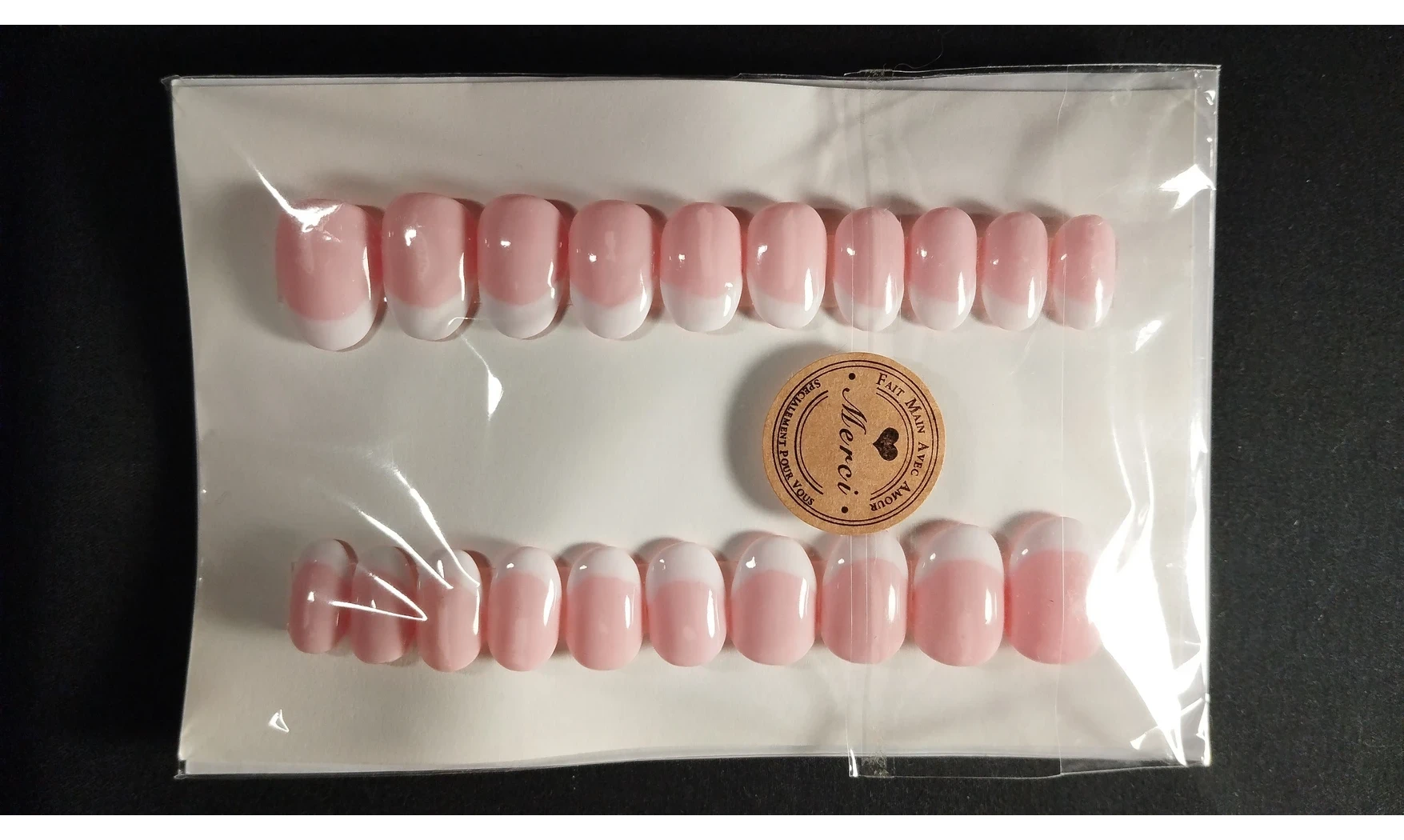 Press on Nails Rose french - Lot 20