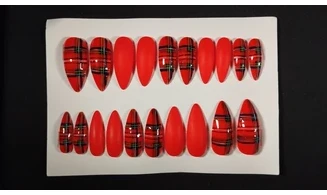 Press on nails Tartan orange - Lot 20