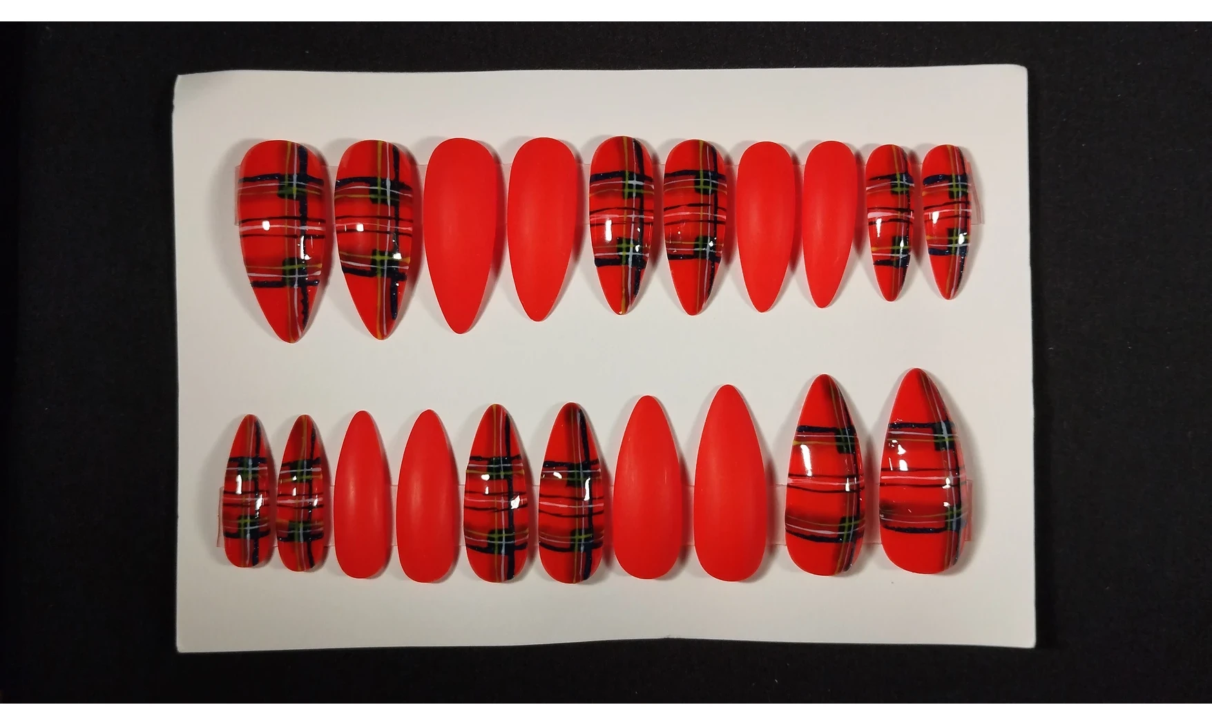 Press on nails Tartan orange - Lot 20