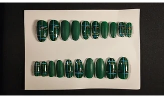 Press on nails Tartan vert - Lot 20