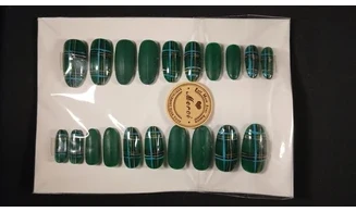 Press on nails Tartan vert - Lot 20
