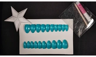 Press on Nails Bleu turquoise - Lot 20