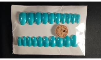 Press on Nails Bleu turquoise - Lot 20