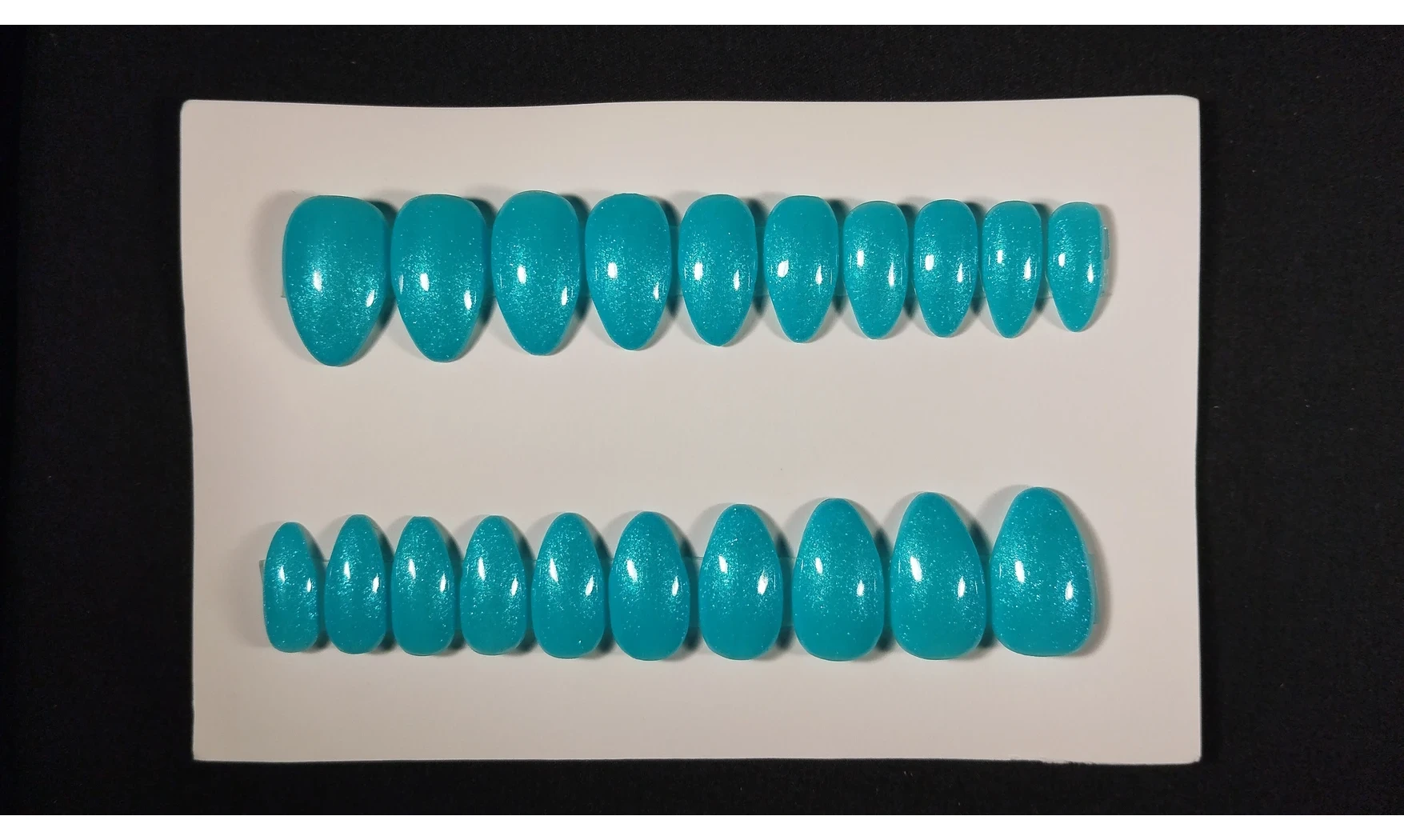 Press on Nails Bleu turquoise - Lot 20