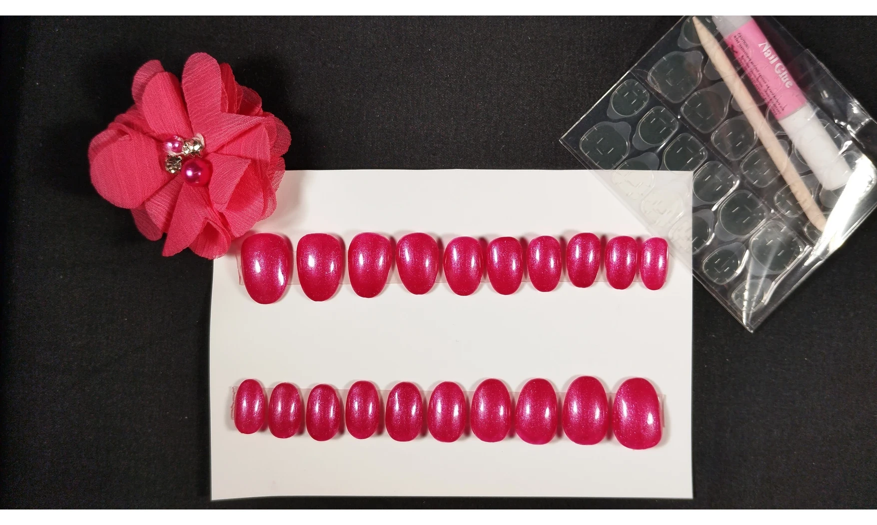 Press on Nails Fuchsia Uni - Lot 20