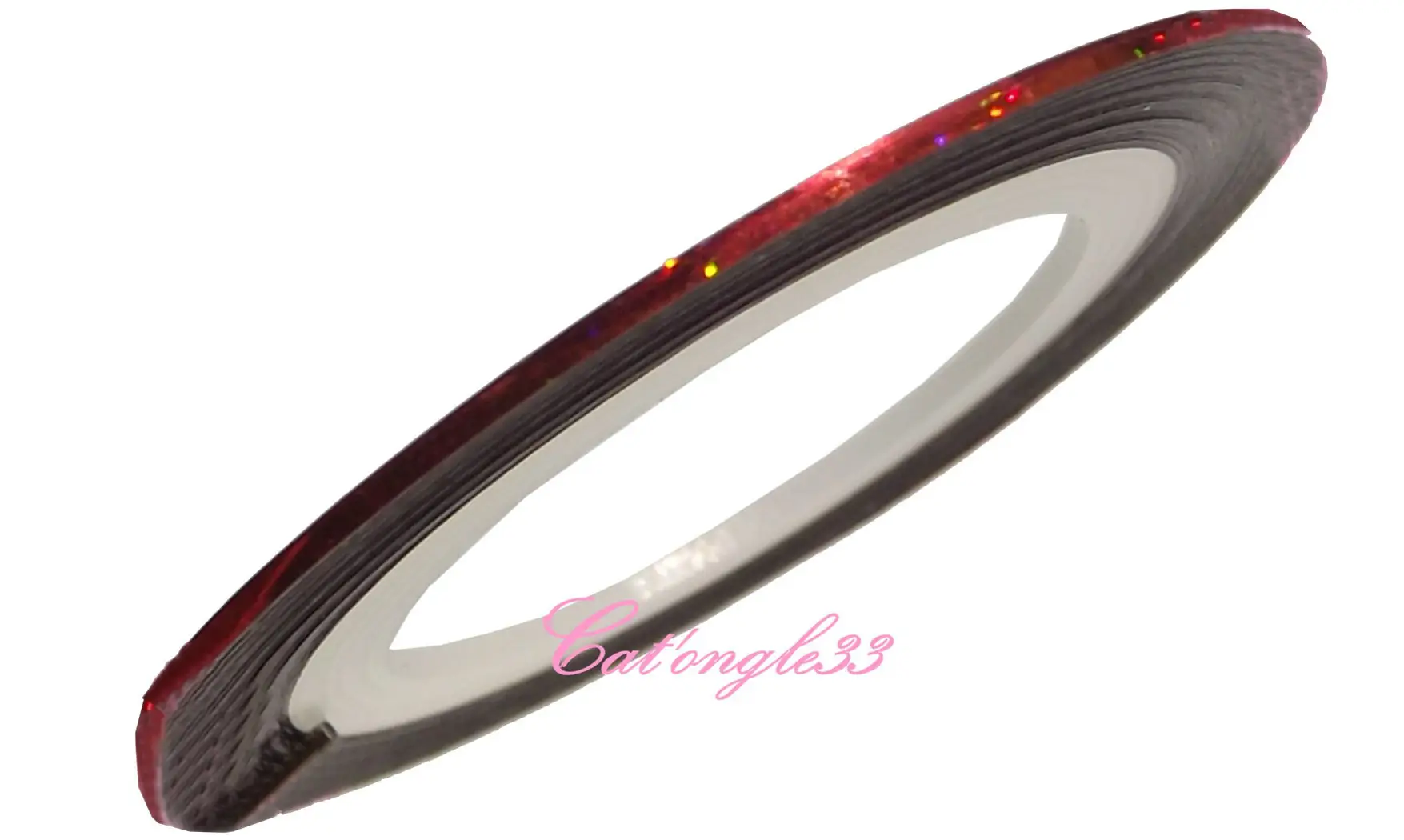 Striping tape rouge holo fil autocollant