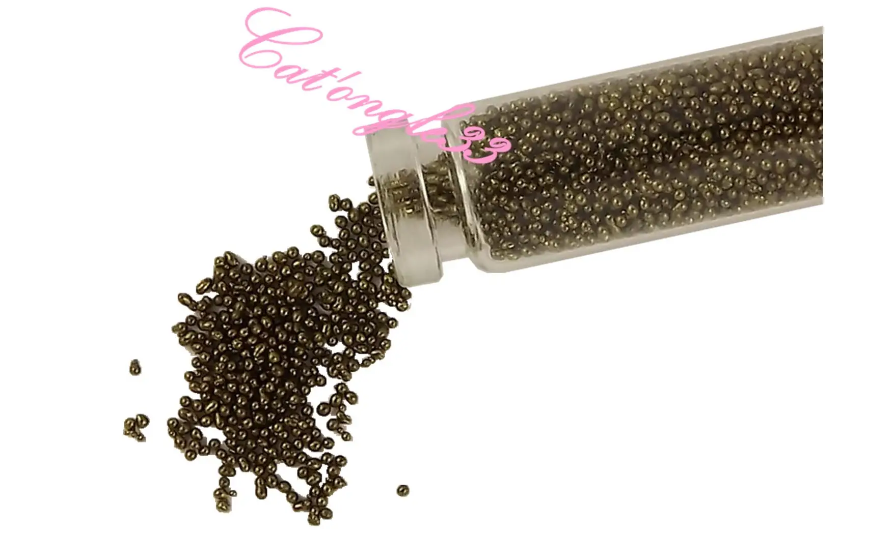 Tube micro perles kaki