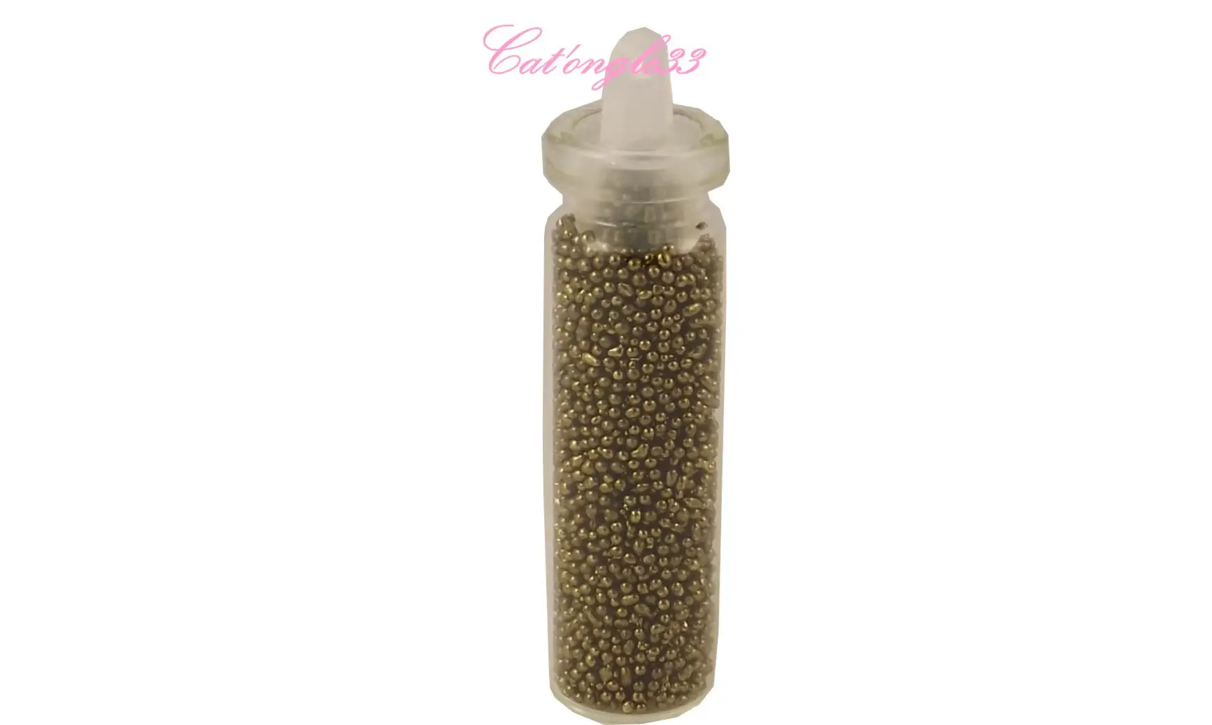 Tube micro perles kaki