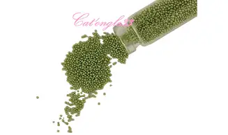 Tube micro perles vert clair