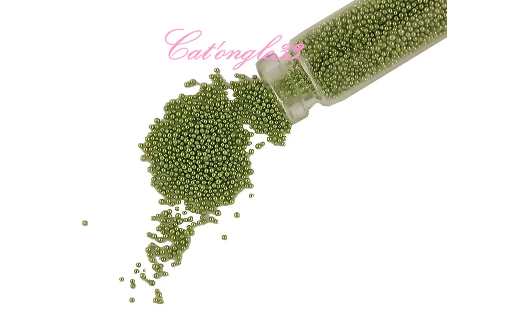 Tube micro perles vert clair
