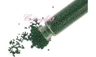 Tube micro perles vert bleu
