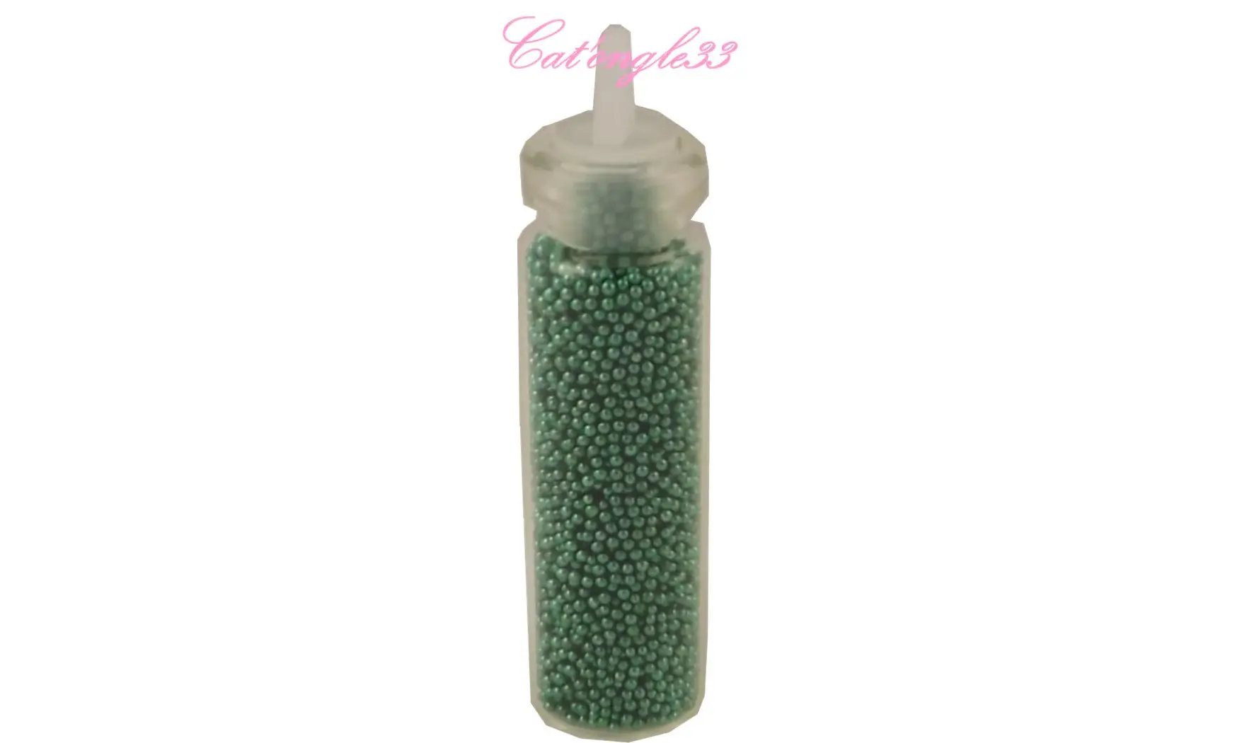 Tube micro perles vert bleu