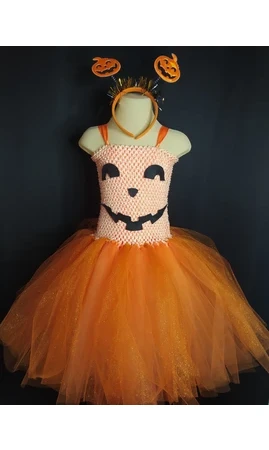 Robe tutu tulle Citrouille 4/6 ans
