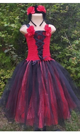 Robe tutu Dia de los Muertos 4/6 ans