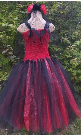 Robe tutu Dia de los Muertos 4/6 ans