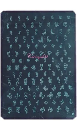 Plaque stamping XL G nail art