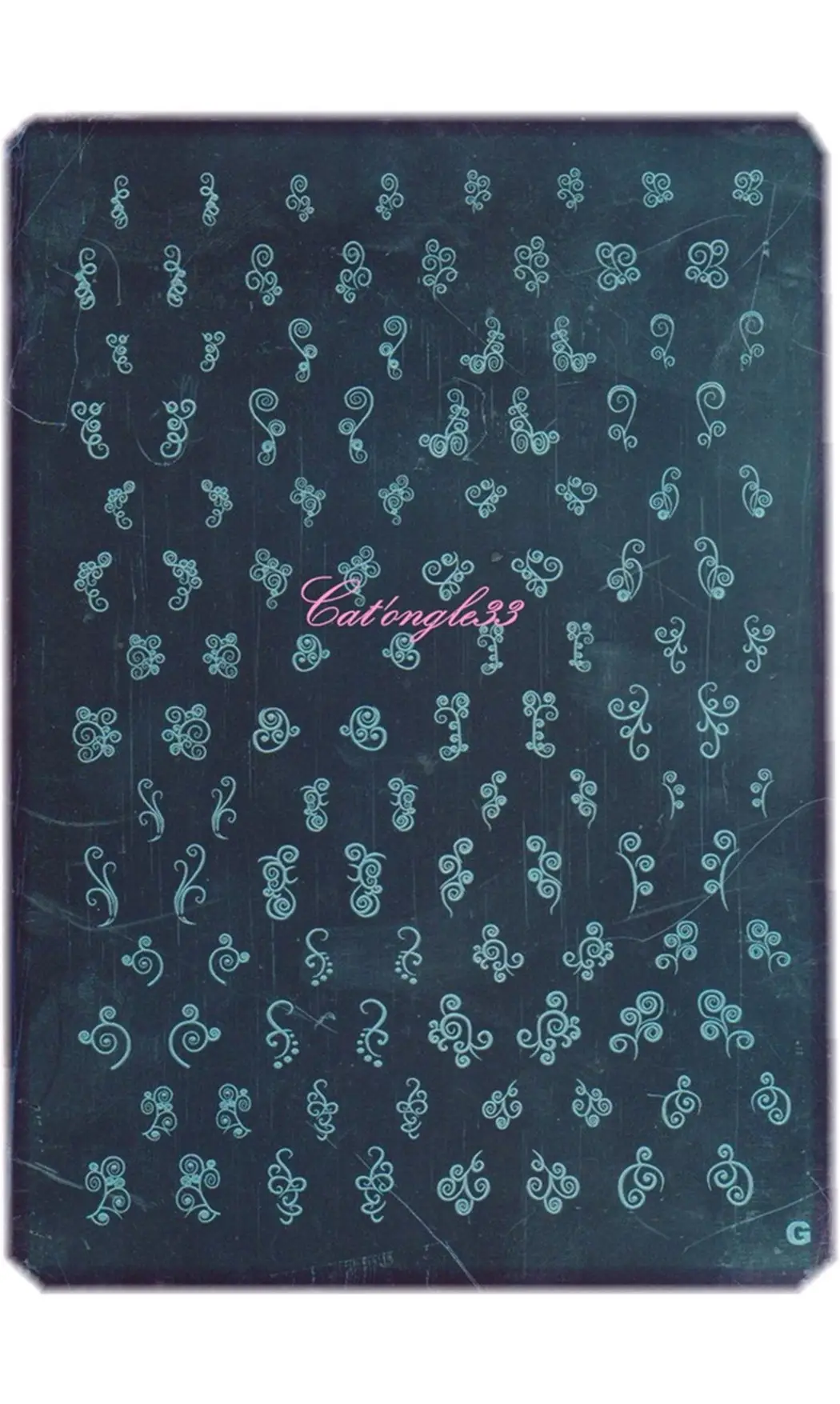 Plaque stamping XL G nail art