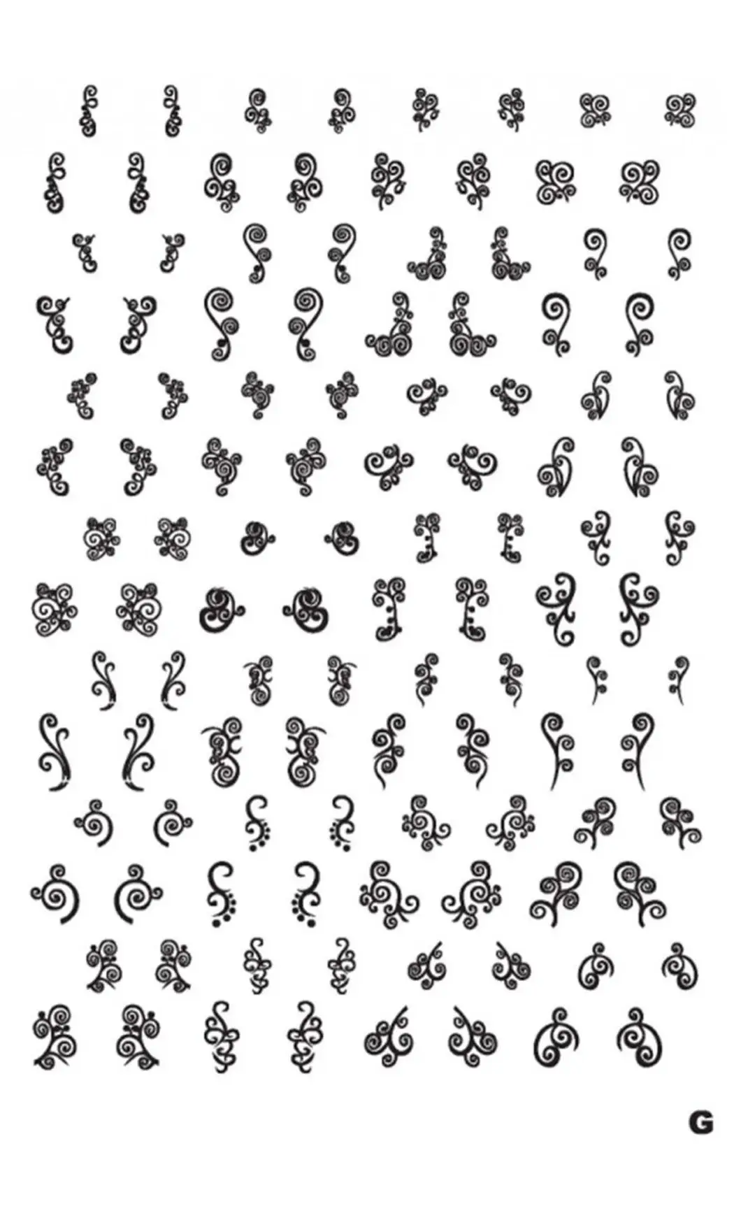 Plaque stamping XL G nail art